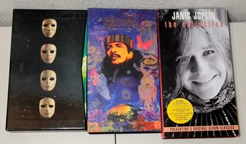 3 Dvd Box Sets Incl Janis Joplin, Carlos Santana & Pink Floyd. Most Box Sets Missing CDs
