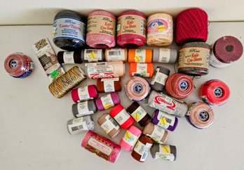 Assorted Colors Of Crochet/knitting Yarn Incl Black, Pink, Red & More