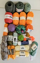 Assortment Of Cotton & Cotton Blend Yarns Incl Needloft, Baroque, Lion Brand & More