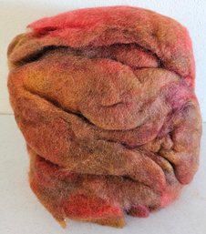 Red & Brown Dyed Wool/Roving Material