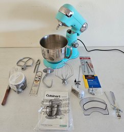 Cuisinart Teal Mixer Set With Attachments & Original Box