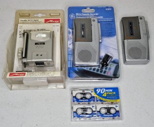 Electronics Lot Incl Metz Mecablitz 28 Cs-2 Digital Camera, GR Micro Cassette Recorder & More