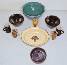 Ceramic & Pottery Lot Incl Small Vases, Bowls & More