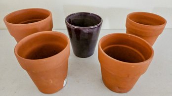 Planter Pots Incl Terra Cotta & Glazed Pottery