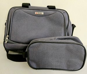 Grey Tag Travel Bag Set With Adjustable Shoulder Strap