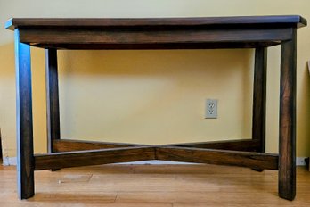 Wooden Sofa Table With Dark Wood Finish