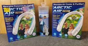 Artic Air Freedom Wearable Air Cooler And Purifiers With Cooling Towel (new)