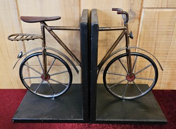 Metal Bicycle Bookends