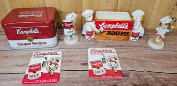Campbells Soup Recipe Tin And Ceramic W Light Switch And Plastic Cutting Board