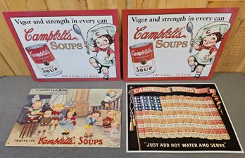 Campbells Kids Tin Signs (4) 16 By 12 And Half