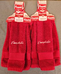Red Campbells Soup Hand Towels