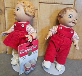 1970's Campbell Kids Girl And Boy 10' Dolls