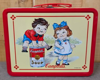1998 Campbells Soup Tin Lunch Box With 2 Pencils