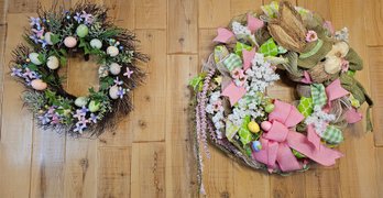Two Easter Wreaths With Totes