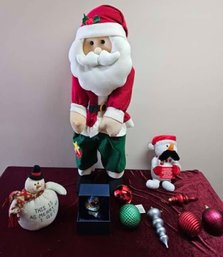 3ft Tall Santa Decor Incl. A Sorelle Fine Porcelain Night Light Christmas Themed