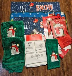 3 Christmas Doormats Christmas Gift Bags Christmas Towel Set And More