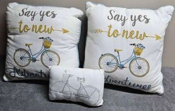 Say Yes To The New Adventures Throw Pillows