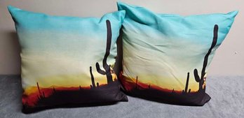 2 Desert Throw Couch Pillows