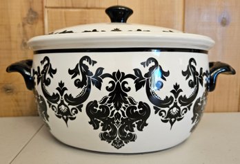 Black And White Glass Casserole Serving Dish By Celebrating Home Stoneware Collection Made In China
