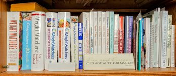 Assortment Of Cookbooks Including Mostly Weight Watchers And More