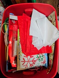 Full Tote Of Christmas Gift Bags, Tissue And Wrapping Paper