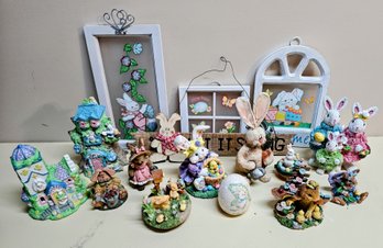 Assort. Easter/spring Wall Decor, Resin Figurines, And More (see Photos)