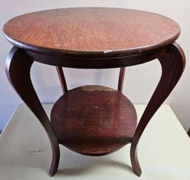 Round Vintage Side Table (needs Restored )