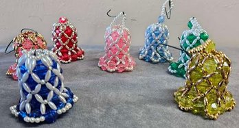 Handmade Beaded Christmas Bell Ornaments