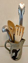 Kitchen Utensils In Clay Art Pitcher