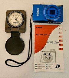 Lorus Sports Travel Clock And Canon Power Shot Camera