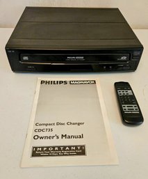 Philips Magnavox Compact Disc Changer CDC735 With Remote And Manual