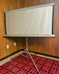 Vintage Da-lite Silver King Projection Screen With Case