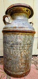 Vintage Frink Fort Collins Creamer Metal Milk Can