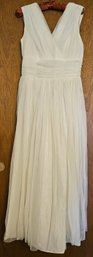 Beautiful! Vintage Formal White V Neck Dress