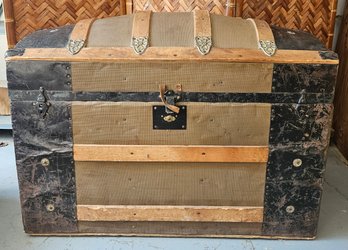 Terrific Antique Dome Steamer Trunk