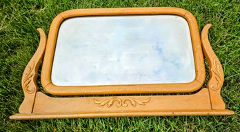 Antique Maple Mirror Mount For Dresser