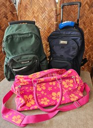 A Cute Pink And Yellow Floral Duffel Bag By Turbulence 2 Rolling Backpacks By Spaulding And Easy Roller