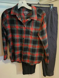 Plaid Pendleton Ladies Shirt And Kirkland Pants