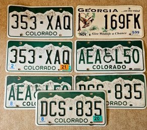 Colorado And Georgia License Plates