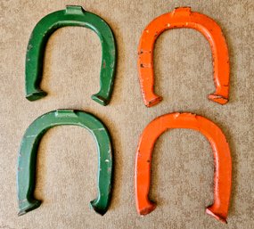 Double Ringer, Diamond Brand Iron Horse Shoes, Green And Orange