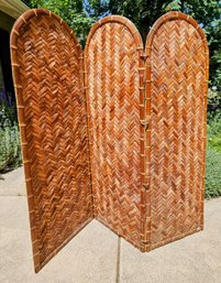 Vintage Rattan/bamboo Room Divider