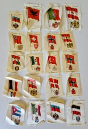 Antique Silk Cigarette Flag Pieces Including Switzerland, Denmark And More!