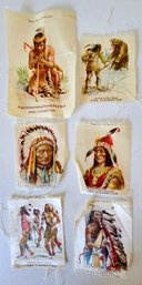 Collectible Antique Printed Cigarette Silk Pieces Incl. Native Americans