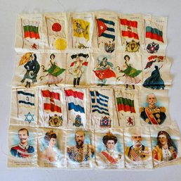 Kings And Queens  Collectible Antique Printed Cigarette Silk Pieces