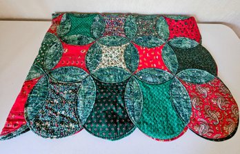 Green And Red Beautiful Christmas Quilt