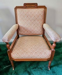 Antique Eastlake Style Walnut Arm Chair