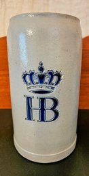 Vintage HB Hofbrauhaus German Stein, With Original Sticker 1 Liter