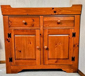 Broyhill Wooden Dry Sink Cabinet With Black Composite Top