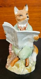 1990 Royal Albert England Foxy Reading Newspaper Beatrix Potter Figurine