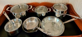 Nice Set Of Emeril Stainless Steel Pots And Pans